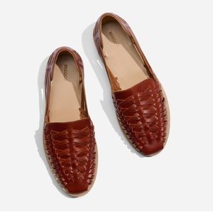 Nisolo Men's Leather Huarache Sandal, Brandy Brown, size 9, NWT